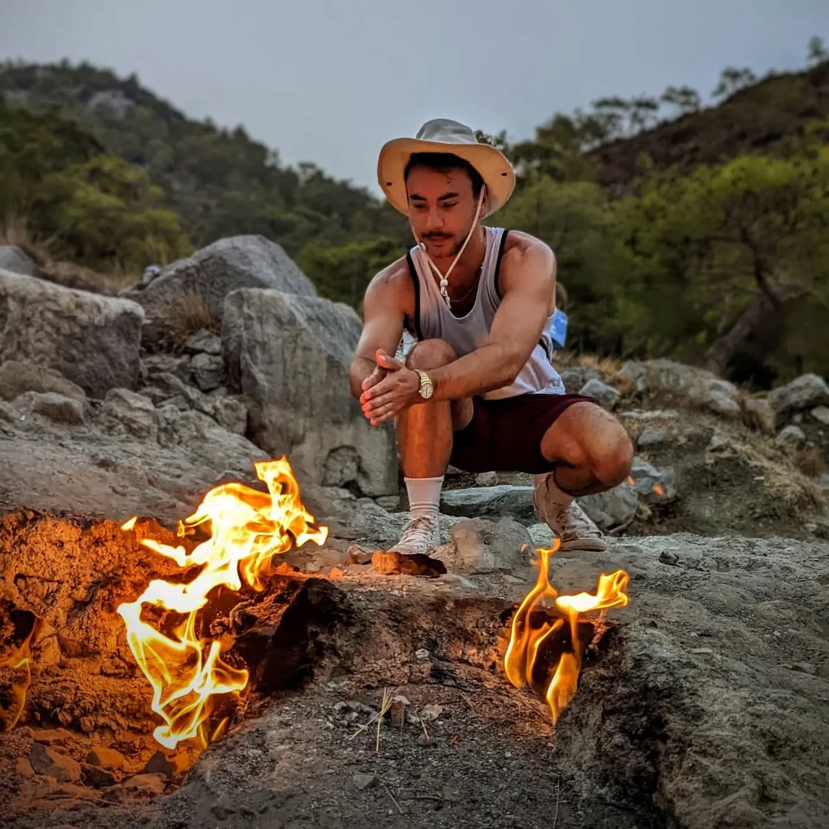 Warmed by the eternal flames of Mount Chimaera